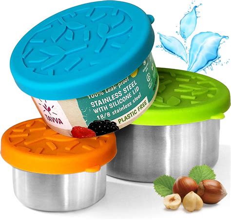 kids snack box steel|Amazon.com: Stainless Steel Snack Container.